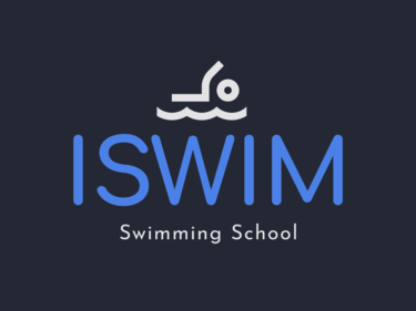 ISWIM Swimming School Logo on dark background