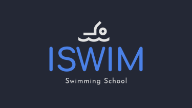 ISWIM Swimming School Logo on dark background